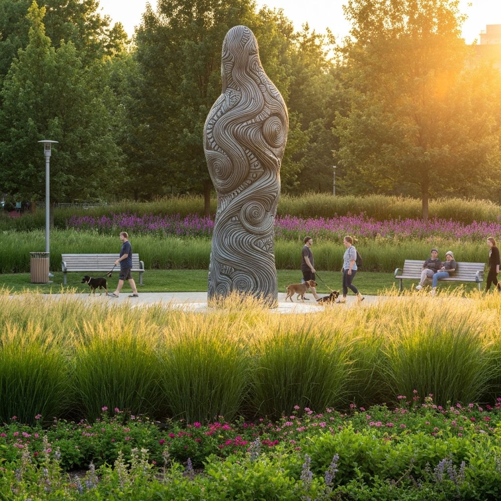 Outdoor sculpture in Australian landscape